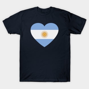 I Love Argentina // Heart-Shaped Argentine Flag T-Shirt